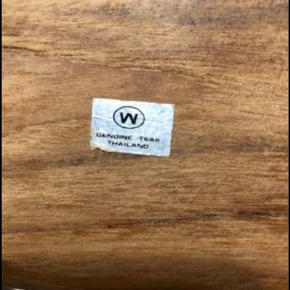 Oblong Teak Wood from Thailand Salad Bowl Set Service for 4 & Serving Utensils - Picture 3 of 10